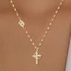 Fashion Cross Letter Necklace For Women Versatile 26 Alphabet Pendant Choker Chain Daily Wear Jewelry Accessory Gift
