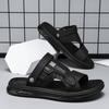 Mens Casual Sandals Summer Outdoor Waterproof Comfortable Beach Shoes Fashion Male Dual-purpose Sports Driving Slippers
