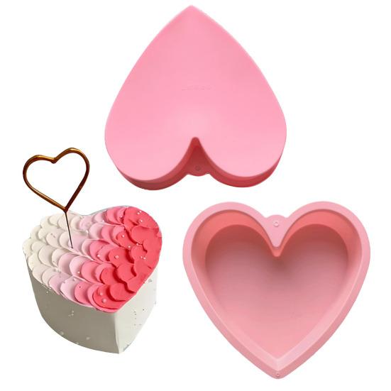 Форма для торта в форме сердца, антипригарное силиконовое покрытие для выпечки, мороженого, пудинга, мусса, желе, шоколада, легко снимаемая форма для выпечки на День святого Валентина, свадьбы