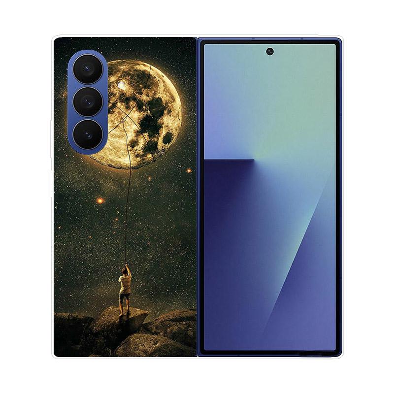 Прозрачный складной чехол для телефона Samsung Galaxy Z Fold 6 7 Прозрачная ударопрочная жесткая крышка из ПК для Samsung Z Fold7 Fold6 Чехол Capa