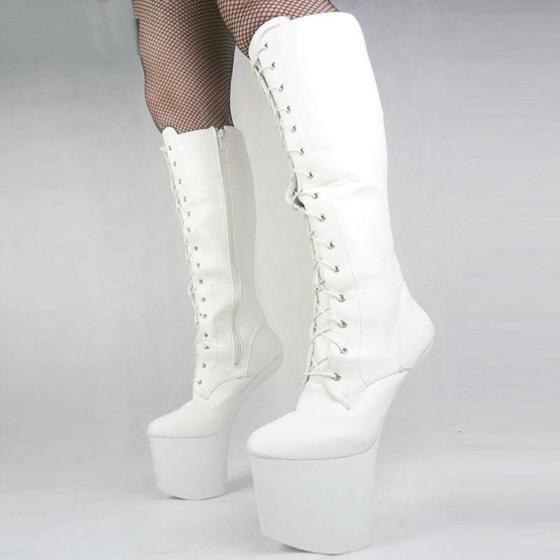 Женские сексуальные сапоги на платформе для танцовщиц
