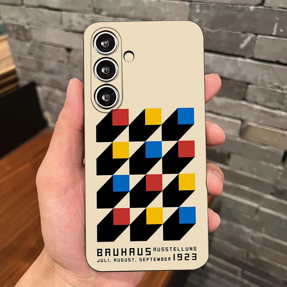 B-Bauhaus-ES Art Phone Case For Samsung S25 Edge S24 S23 S22 S21 S20 Ultra Plus Fe Galaxy A54 A53 A34 A25 A16 Silicon Cover