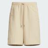 Solid Color Woven Loose Mid-Waist Drawstring Casual Shorts Men Shorts Light-Brown JN7132