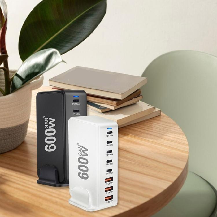 Быстрая зарядная станция 600 Вт USB C, 8 портов, адаптер питания с 5 портами USB C и 3 портами USB A для эффективной зарядки нескольких устройств