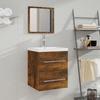 820469 vidaXL Bathroom Cabinet with Mirror Smoked Oak 41x38.5x48 Cm