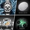 Olis Мужские автоматические часы с вечным календарем Daytona Panda Eye Механические часы