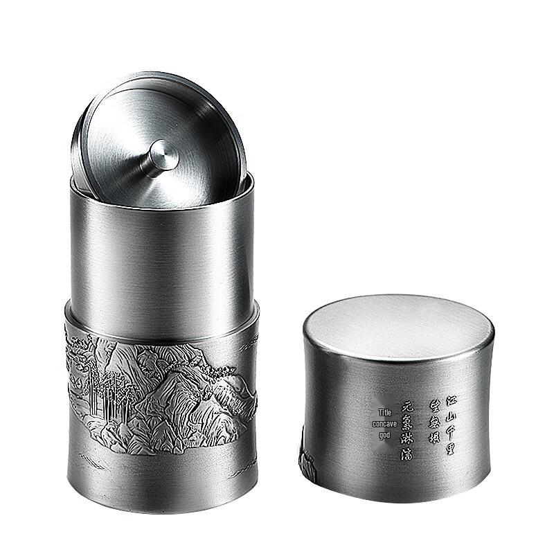 Tin World Thousand Miles of Rivers and Mountains Classic Tea Caddy