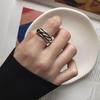 925 Silver-Plated Irregular Plain Ring for Women - Korean Simple & Trendy Design, Non-Fading