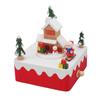 Handmade Wooden Rotating Music Box Toy Decoration Ornament Craft Christmas Holiday Gift Snowmen On