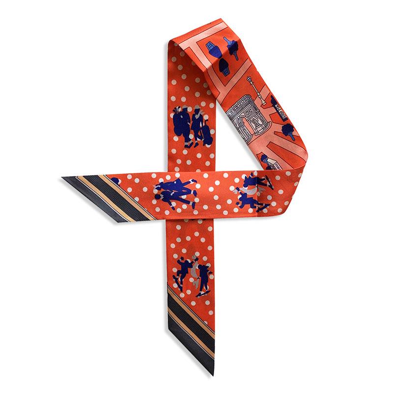 2024 Silk Twilly Scarf: Stylish Ribbon for Bag Handles & Hair