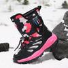 Winter Children's Velcro and Fleece Warm High Top Cotton Shoes Snow Boots Boys' and Girls' Short Boots High Boots