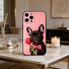 F-Frenchies Бульдог Собака Чехол для Телефона Для iPhone17,16,15,14,13,12 Plus,Max Мягкий Силикон Черный Чехол
