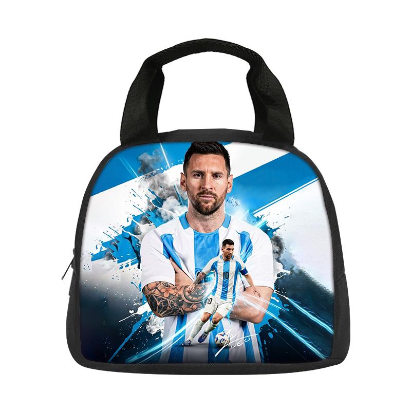 Школьная сумка M-Messi, Термосумка для обеда, Звезда футбола, Студент, Контейнер для еды Bento, Многоразовая термосумка, Ланч-бокс