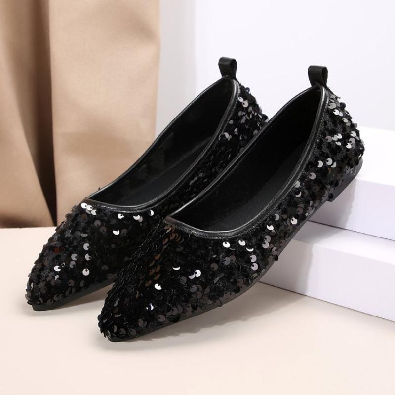 Розовые женские блестящие туфли на плоской подошве, нескользящая повседневная удобная весенняя новая модная женская обувь с острым носком, Zapatillas Mujer