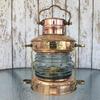Brass, Copper Anchor Oil Lamp Nautical Maritime Ship Lantern Boat Light 33.02 Cm