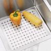 Hollow Sink Drain Mat Anti-blocking Dish Drying Mat Multifunctional Sink Protectors Bathroom