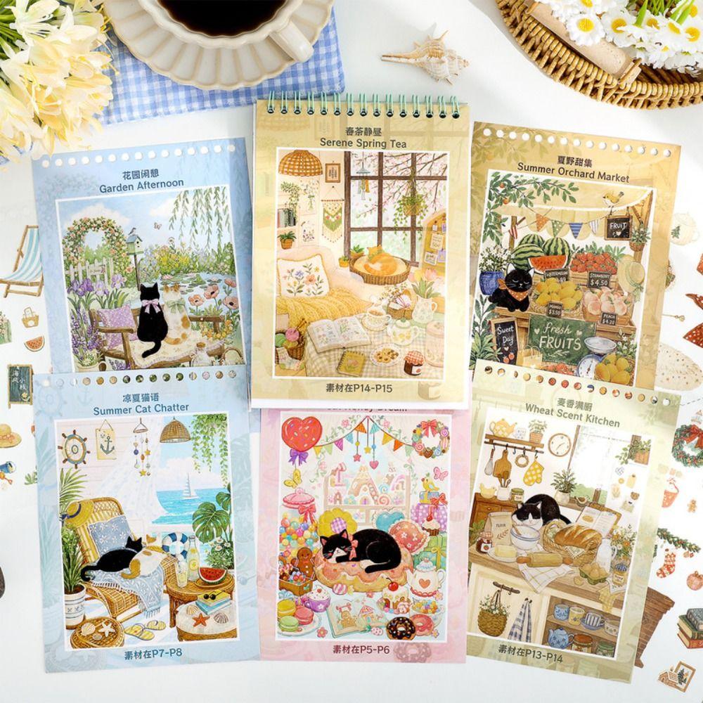 Collage DIY Scrapbooking Stickers Journal Decor Stationery Craft Stickers Gifts