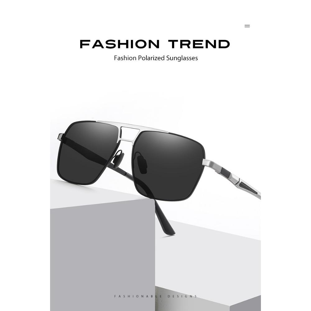 aoron Driving Sunglasses Men's Metal Polarized Fashion Sunglasses