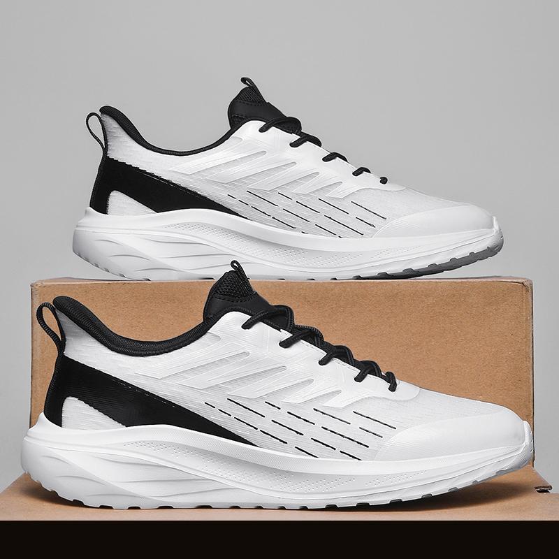 Мужские кроссовки из летящего трикотажа, летняя новинка, модные, противоскользящие, спортивные, повседневные, дышащая сетка, легкие для бега, тренировок в зале