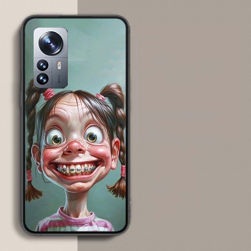 Необычные черты лица Чехол для телефона Для Redmi Note 13 Pro Plus 14 Pro+ 12S 12 11S 11T 11E 11 10S 10 9S 9 Xiaomi Capa TPU