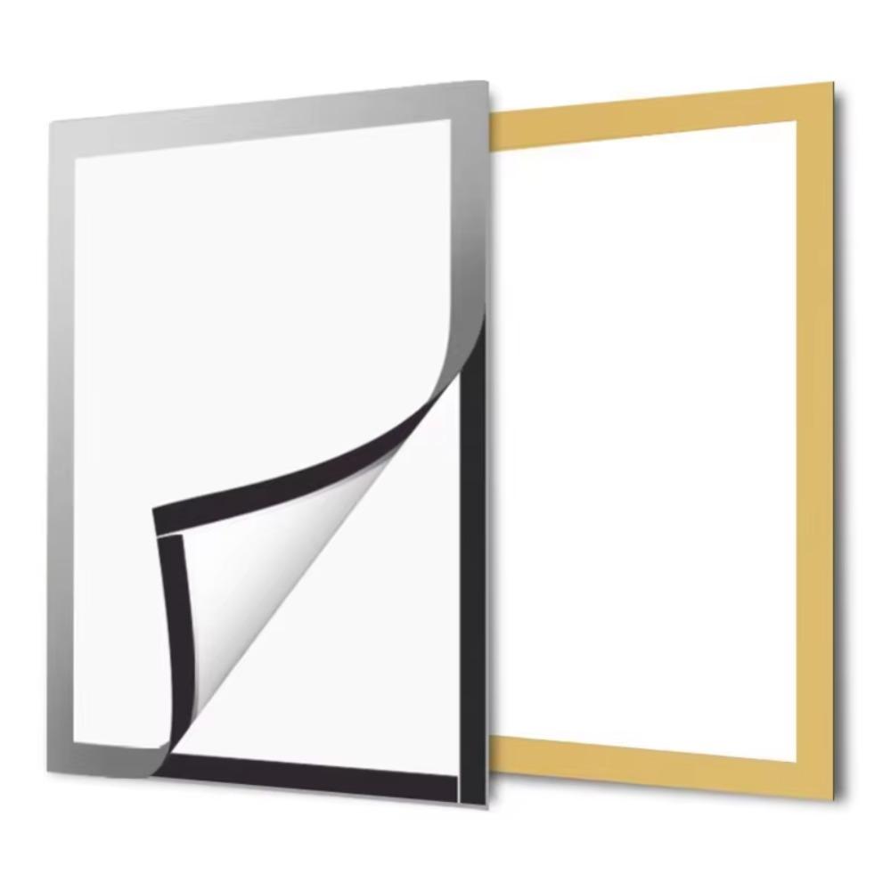 3PCS Square Self-Adhesive Photo Frame Wall Mount Document Holder Display Frame  Window