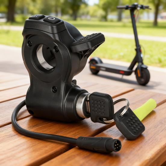 Yousheng Блокируемая ручка газа с выключателем питания Триггерная рукоятка для электросамоката Предотвращает случайный старт Запчасть для электросамоката и велосипеда Plug-and-Play