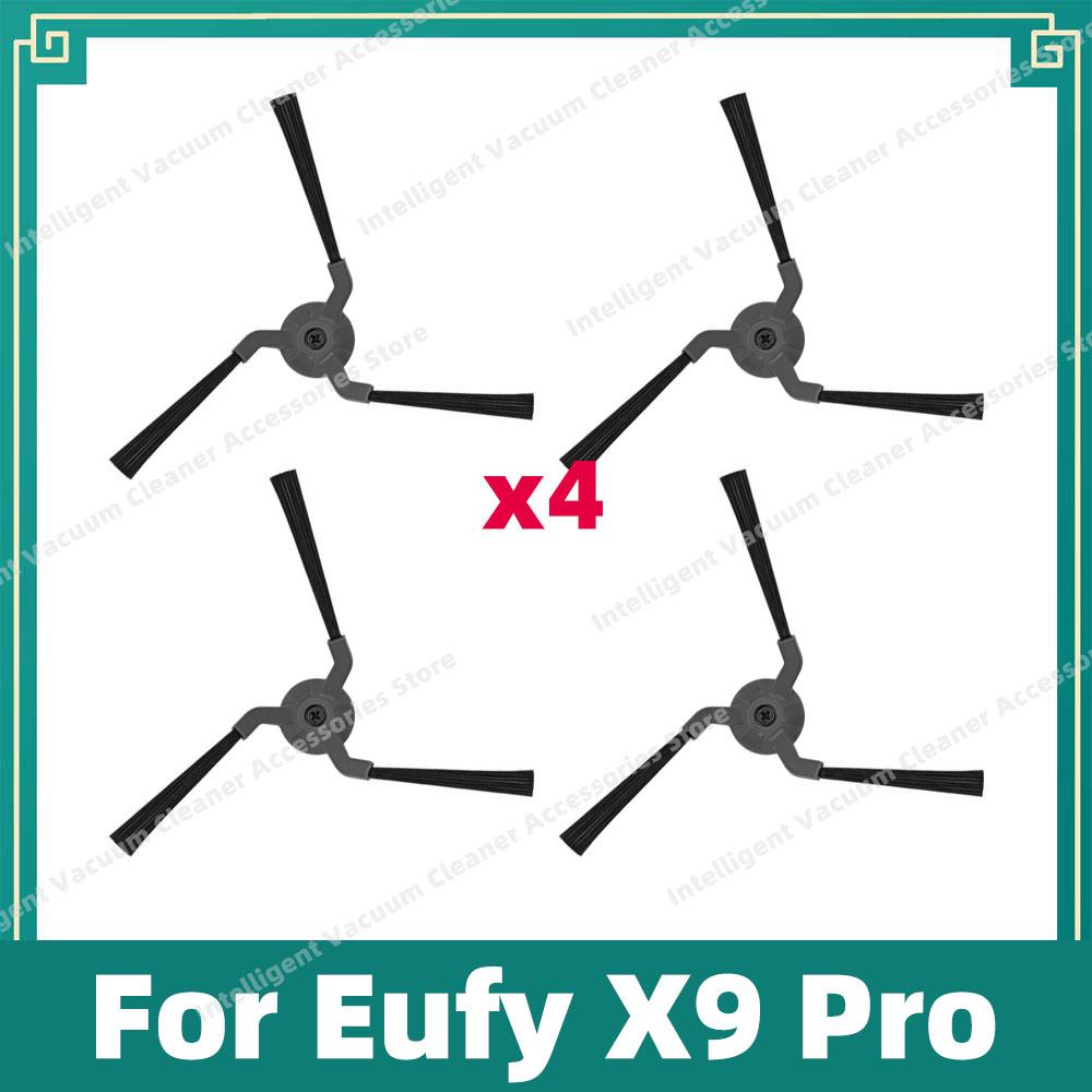 Совместимые аксессуары для робота-пылесоса Eufy X9 Pro: боковая щетка, HEPA-фильтр, салфетка для мытья полов, тряпка, сменные запчасти