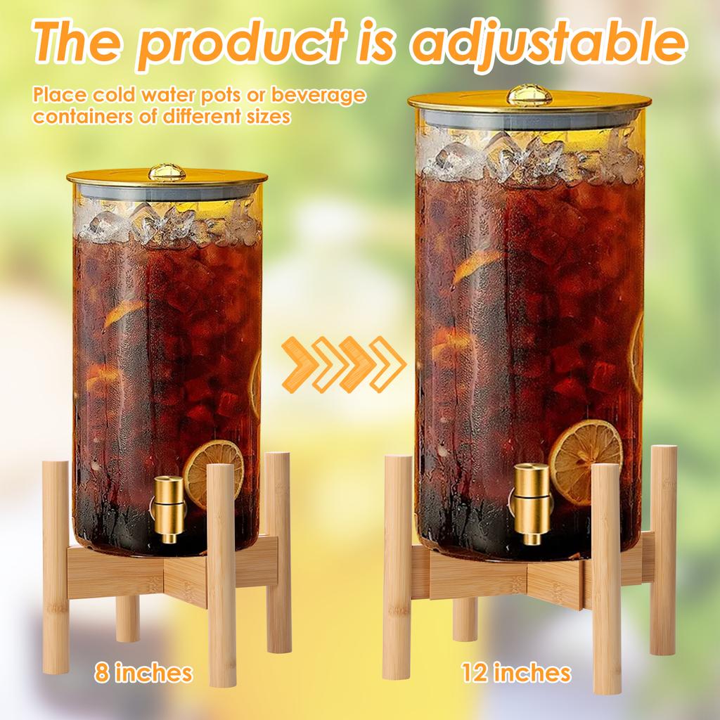2 шт. Подставка для диспенсера напитков Деревянная Регулируемая Кухонная Настольная Подставка Держатель для Кувшина с Водой для Напитков Подставка для Цветочного Горшка Напольная Подставка для Бонсай