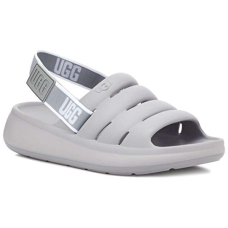 UGG Сандалии мужские Fluff You из водонепроницаемой пены, серые 1132150-CBB