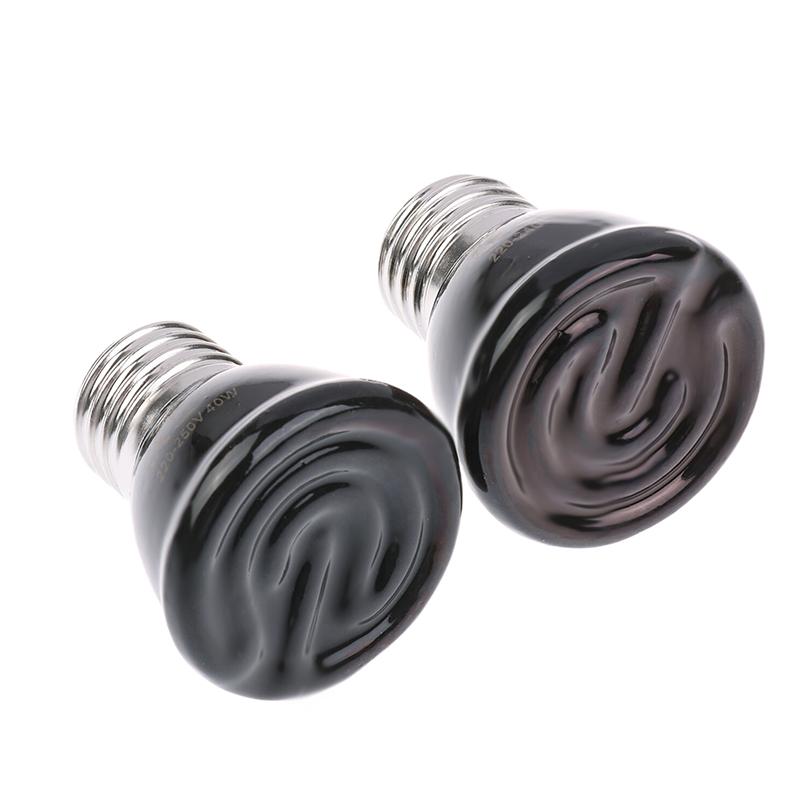 1 шт. 220-240 В Лампа инфракрасного обогрева Черная керамическая E27 Обогревательная лампа для питомцев Брудер Цыплята Черепаха Ящерица Рептилия Свет 20-80 Вт