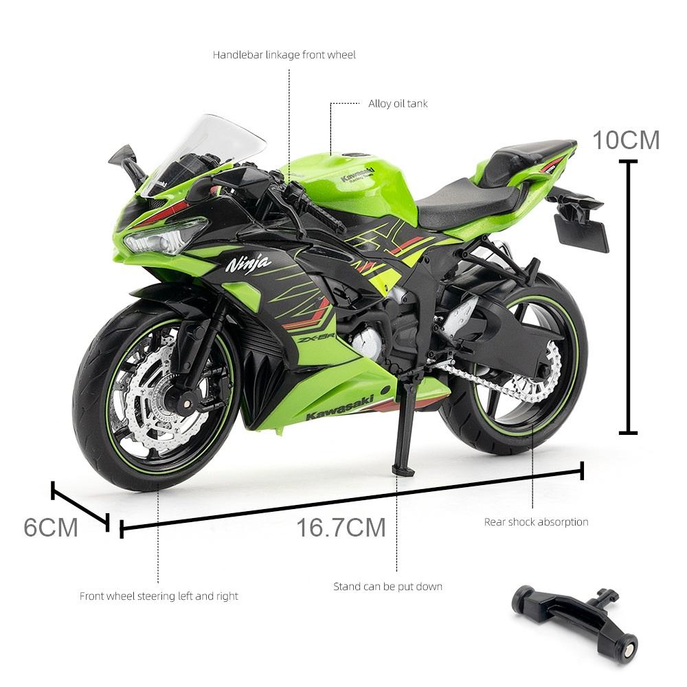 MotoGP Ninja ZX-6R Гоночный мотоцикл Симуляция Изысканный литой и игрушечный автомобиль RMZ city 1:Модель коллекции 12 сплавов