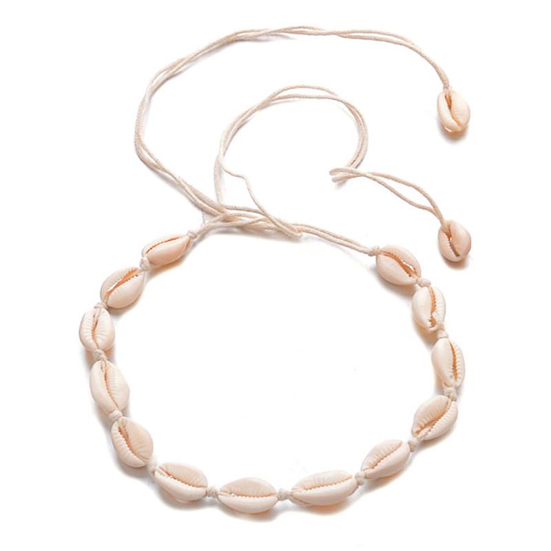 Стильный пляжный богемный морской ракушки кулон цепочка колье женское ювелирное изделие