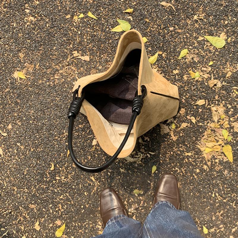 Новая Мода Ретро Маленькая Матовая Кожа PU Сумка Через Плечо Повседневный Тренд Осенний Декор Сумка-Ведро Кроссбоди Женская Сумка Большой Вместимости KTY