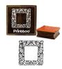 Printtoo Square Border Frame Pattern Деревянный резиновый штамп Скрап-букинг Коричневый блок-2 x 2