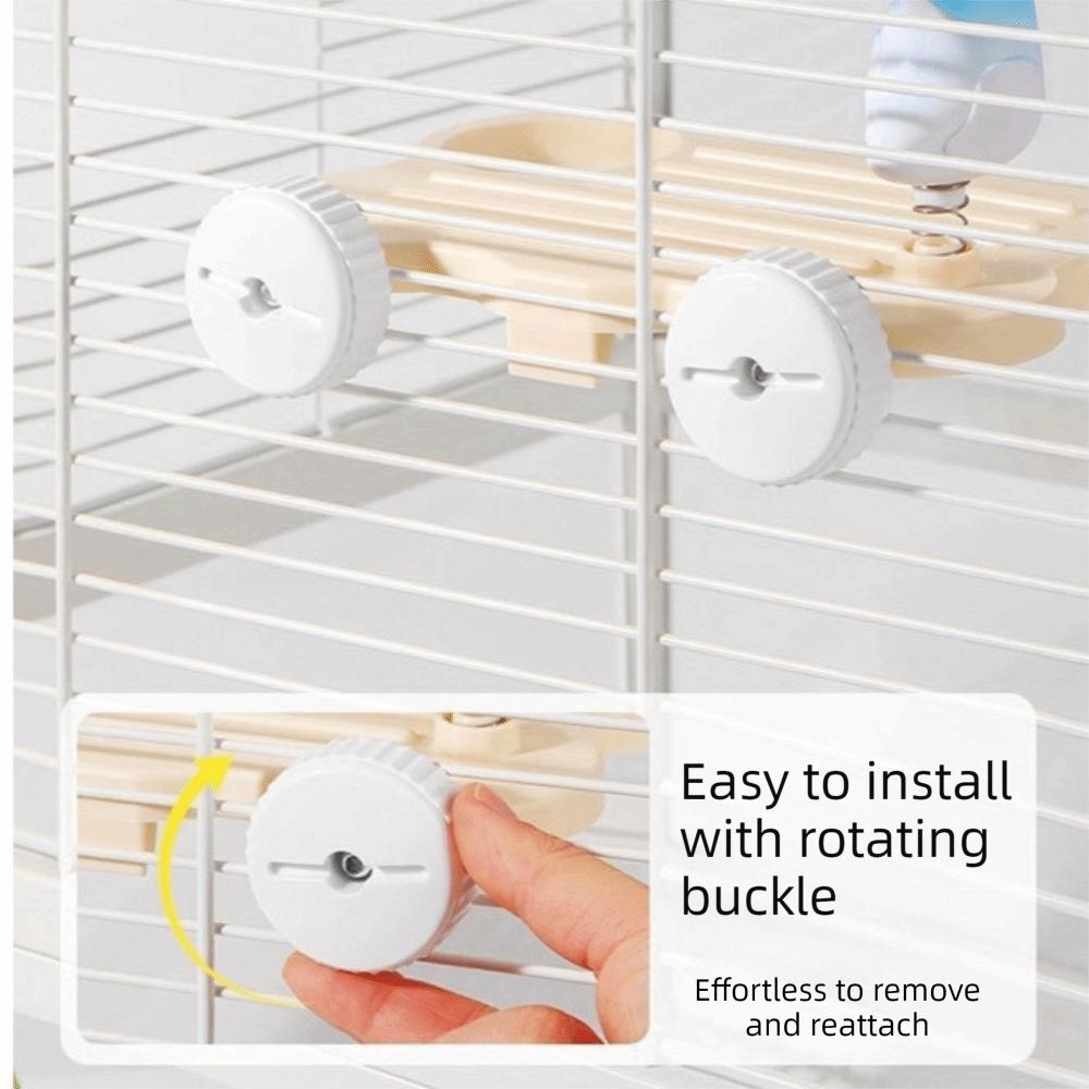 Rectangle Parrot Perch Stand with Water Bowl Birdcage Food Bowl Easy To Clean