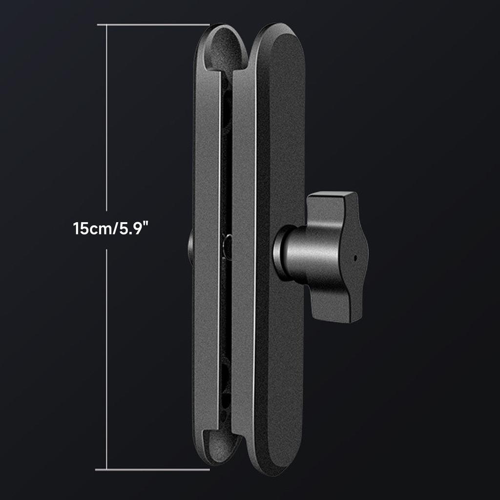 Надежно закрепите камеру телефона из алюминиевого сплава RAM, крепление с двумя гнездами для держателя шарика диаметром 1 дюйм, длиной 5,91 дюйма