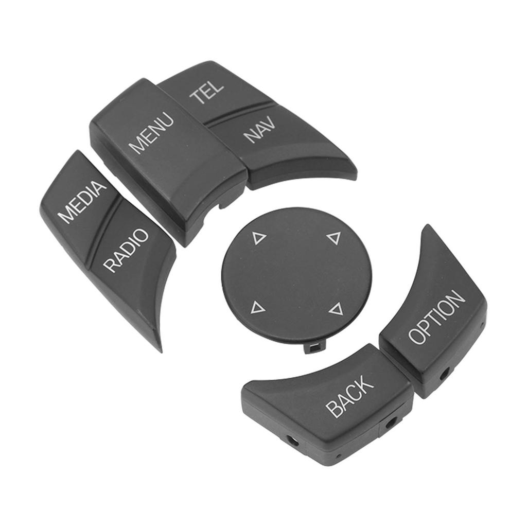 6 ШТ. Кнопка управления мультимедиа автомобиля Изысканная удобная на ощупь крышка кнопки-ручки Подходит для 1 3 5 6 серии Матовый черный