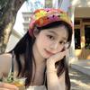 Flower Triangle Turban Floral Women Hair Scarf Sweet Crochet Bandana  Travel