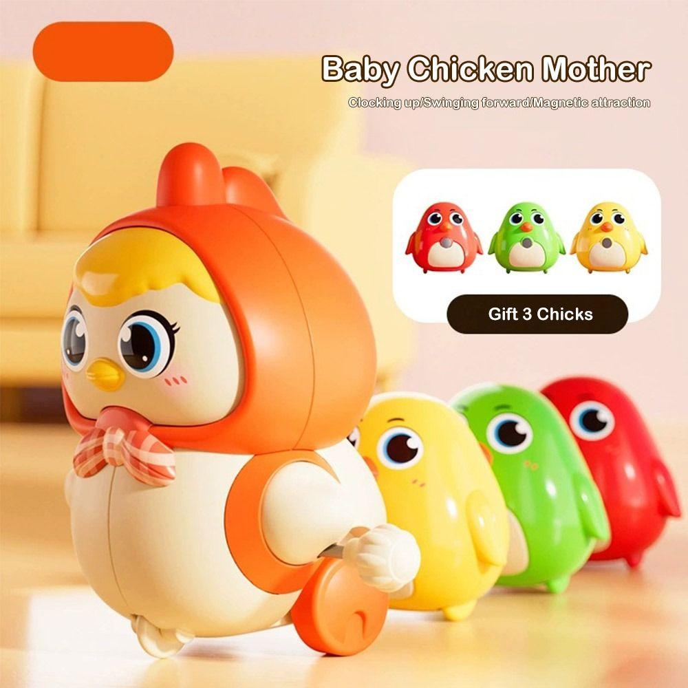 4pcs Set Sensory Exercise Walk Chicken Toys Intelligent Wind-up Toy for Baby Walking