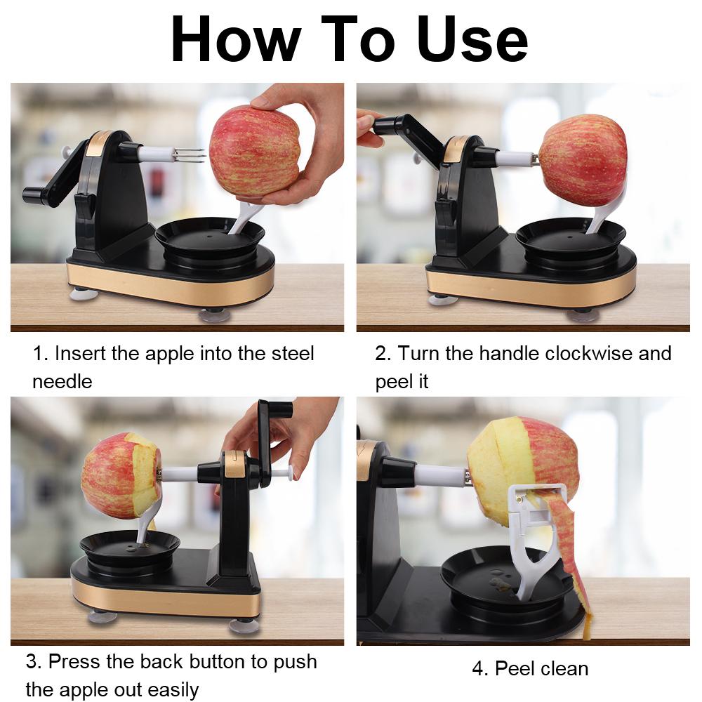 Apple Peeler Cutter Slicer Fruit Peeling Machine Hand-cranked Potato Peeler Multifunction Kitchen Corer Cutter7