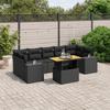 VidaXL Garden Lounge Set with Cushions 8 Pcs, Patio Sofas, Patio Furniture Set, Outdoor Furniture, Black 3272546