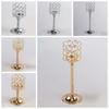Metal Crystal Candle Holder Hollow Craft Candelabra  Wedding Venue Floral Arrangements
