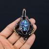 Abalone Shell Gemstone Чистая медная проволока Обернутая дизайнерская подвеска ручной работы Ювелирные изделия для нее