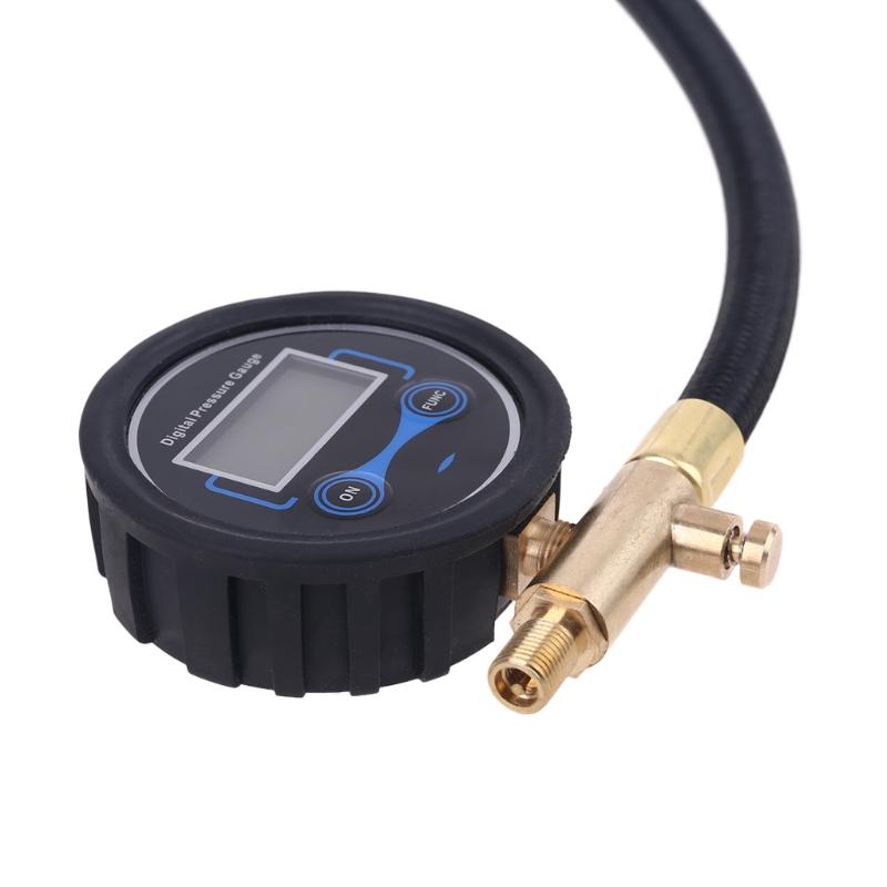 Digital Tire Pressure Gauge Manometer Car Truck Motorcycle Tyre Air Compressor Inflating Tube Hose 200PSI with Deflation