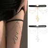 Leg Chain Snake Pendant Multi-layered Tassel Body Jewelry with Anti-slip Elastic Band Thigh Jewelry for Beach Yoga Dance Competitions