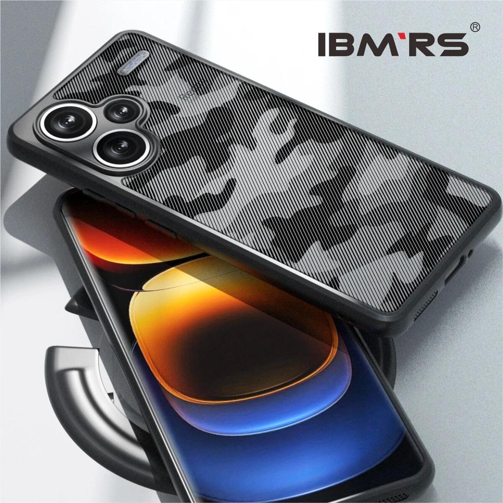 (Comes with Wrist strap)IBMRS [Anti-Scratch Dual Coating]  for Xiaomi Redmi Note 13 Pro+ Transparent Case, Camo Shockproof Matte Phone Case