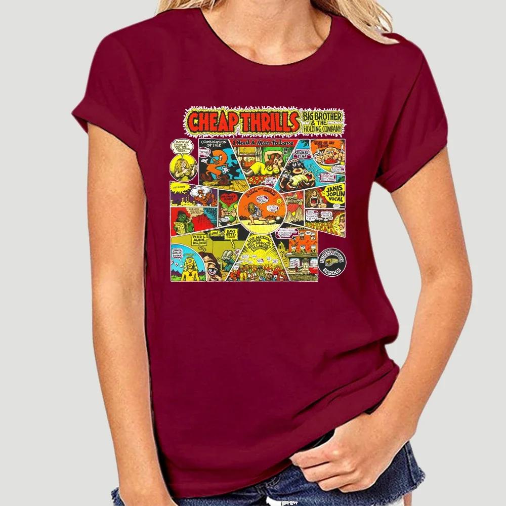 JANIS JOPLIN Cheap Thrills TShirt Black S5XLHipster ONeck Cool Tops 5766X