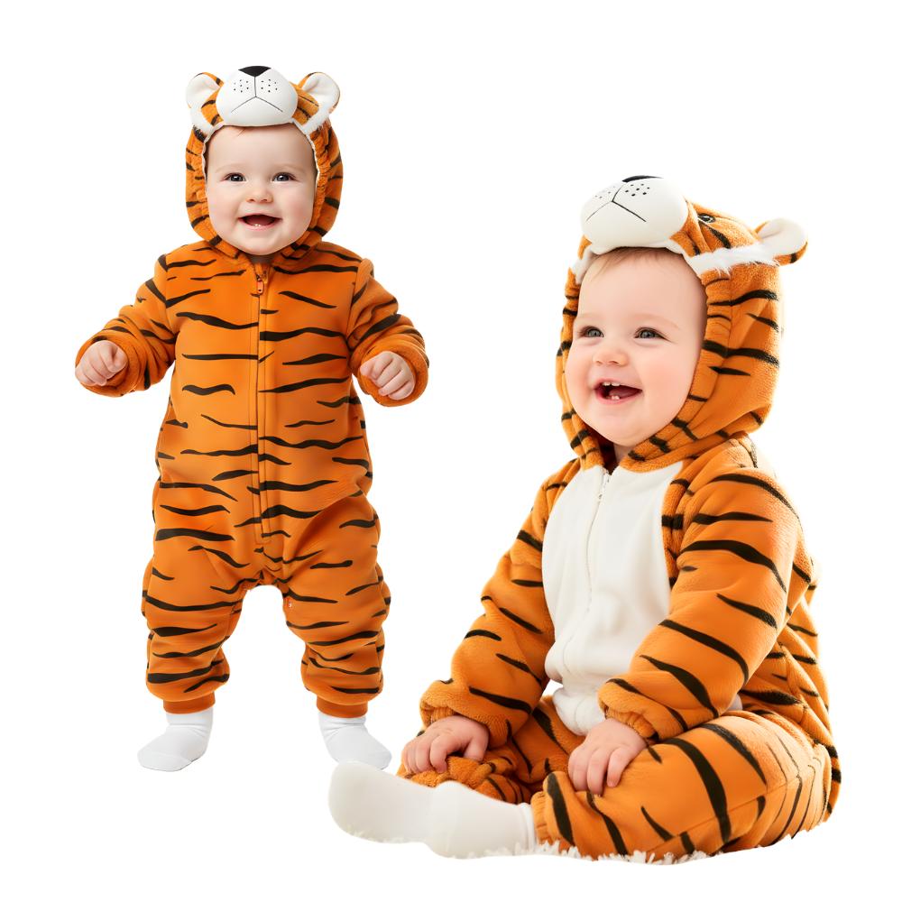 Piżama Onesie Kostium Przebranie Śpiochy Tygrysek Niemowlę 80: 75-83 Cm