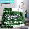 Custom Name Blanket Jets Football Blanket Bedding Blanket for Travel, Camping, Living Rooms, Offices, Sofas, Fan Christmas gift