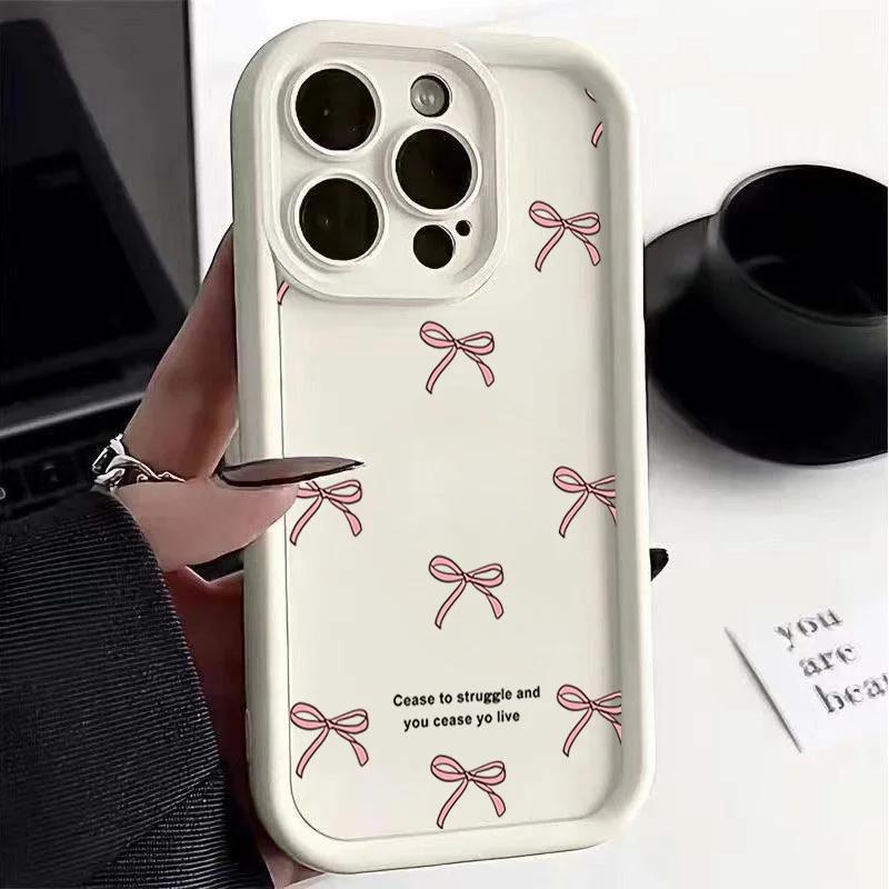 Чехол для Xiaomi POCO X7 X6 Pro X5 M7 M6 F5 F7 Mi 15 Ultra 14T Pro 14 13T 12 13 11 Lite 5G NE 12T Любовь Бантик Силиконовый Чехол